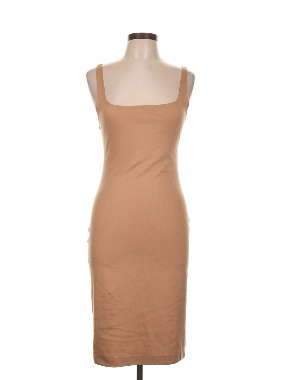 Zara Trafaluc Ribbed Tank Top in Beige